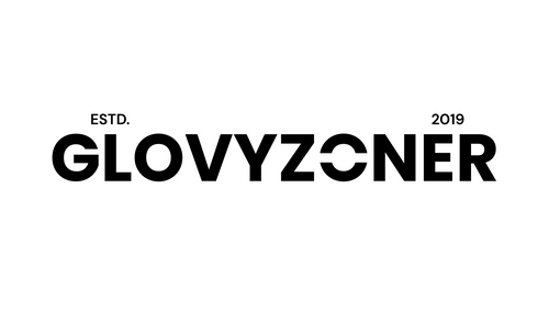 Black 'GLOVYZONER' logo on a white background